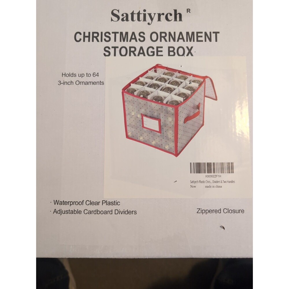 Christmas Ornament Storage Box Holds 64 3 Inch Ornaments